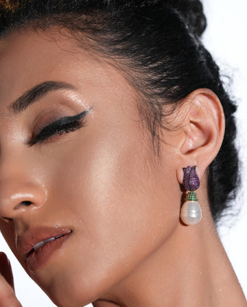 Tulip Blossom Pearl Earrings