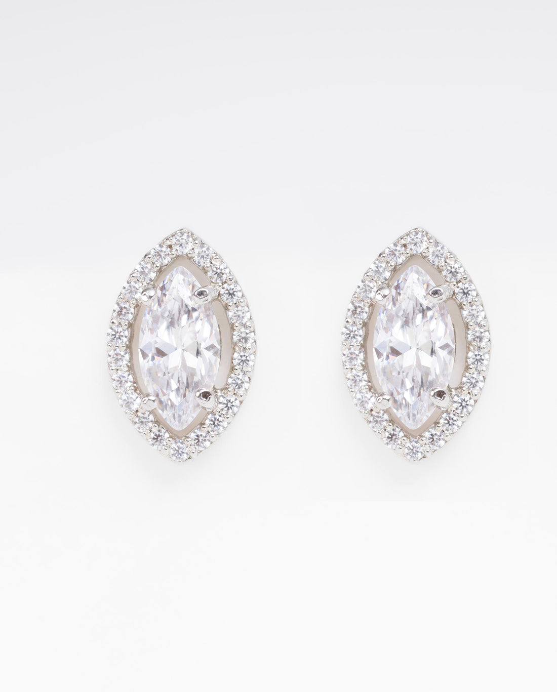 Halo Marquise Studs