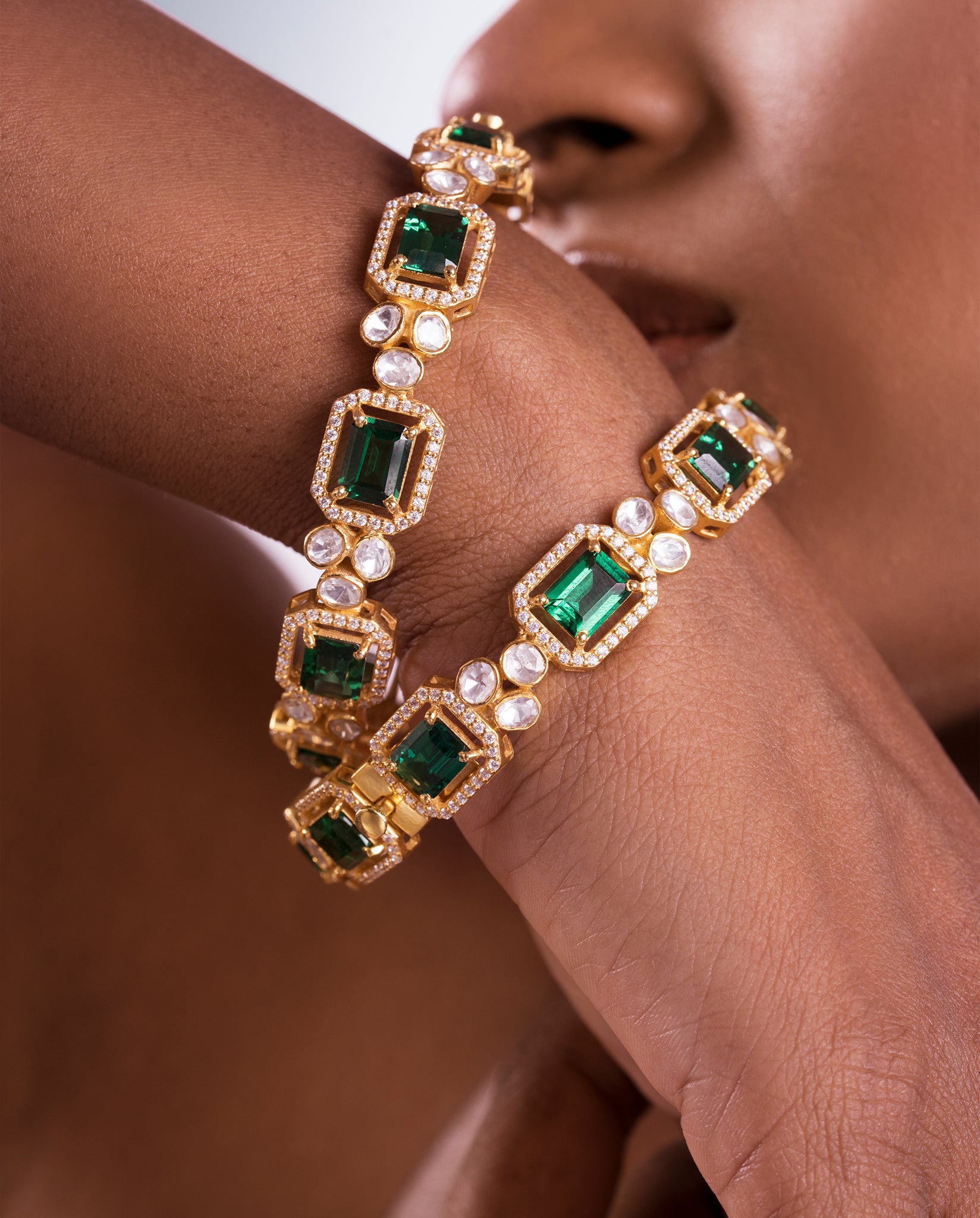 Nur Jahan Halo Polki Bangle