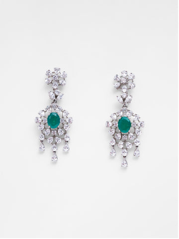 Regal Emerald Chandelier Earrings