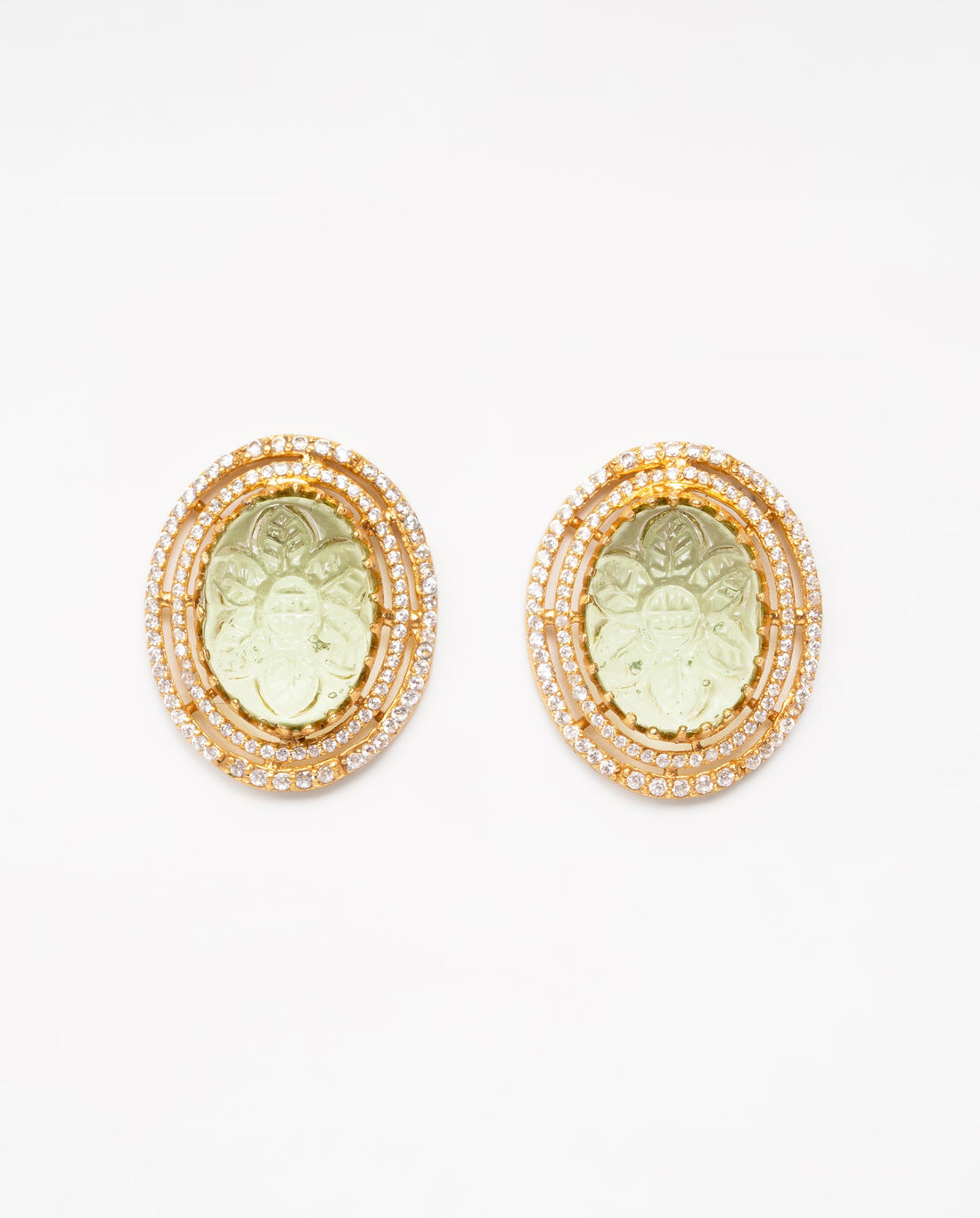 Shirin Serenity Studs Light Green Jade