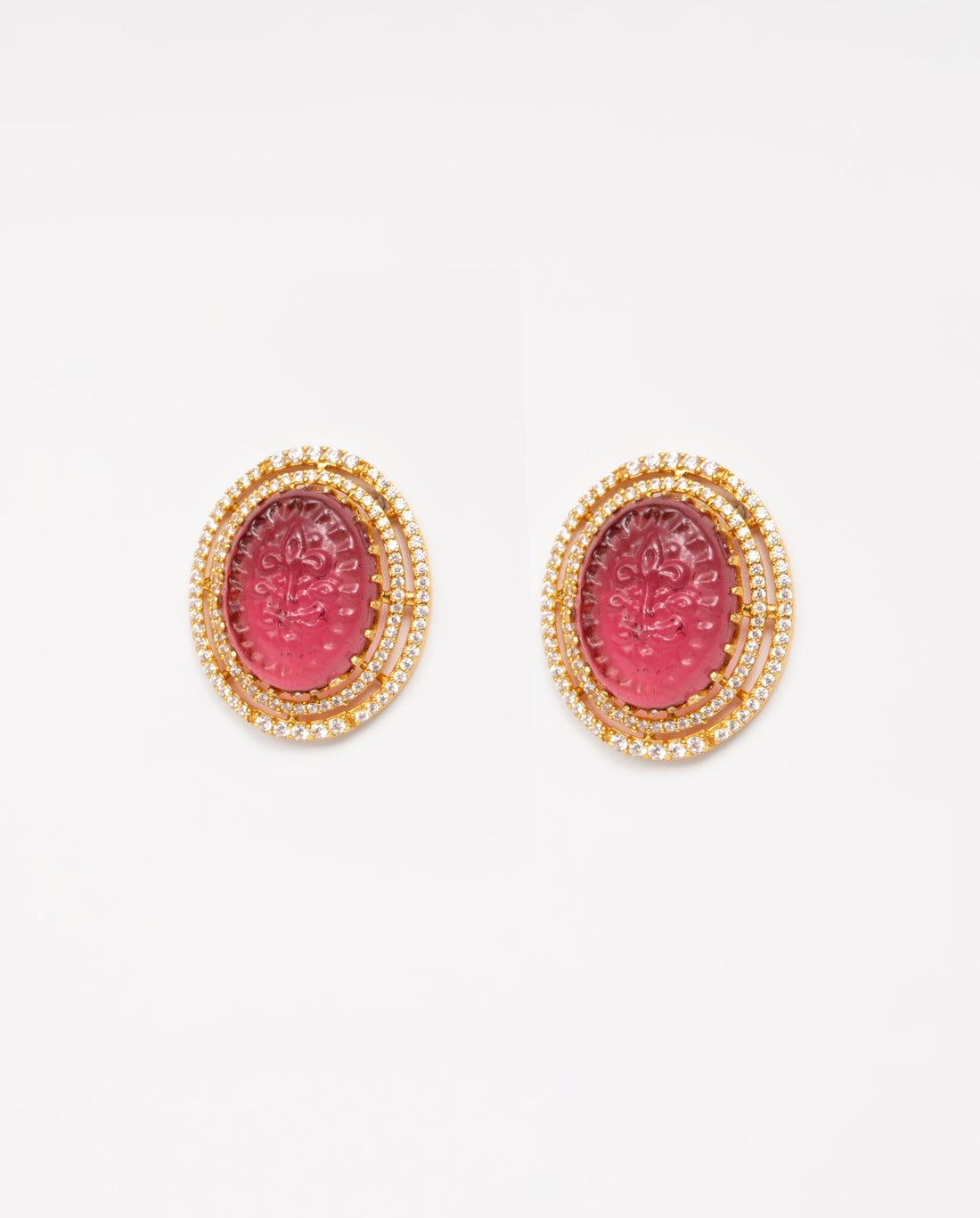 Shirin Serenity Studs Light Ruby Red